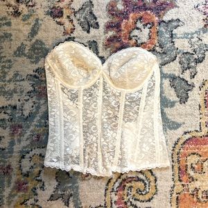 Beautiful White Lace Corset